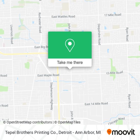 Tepel Brothers Printing Co. map