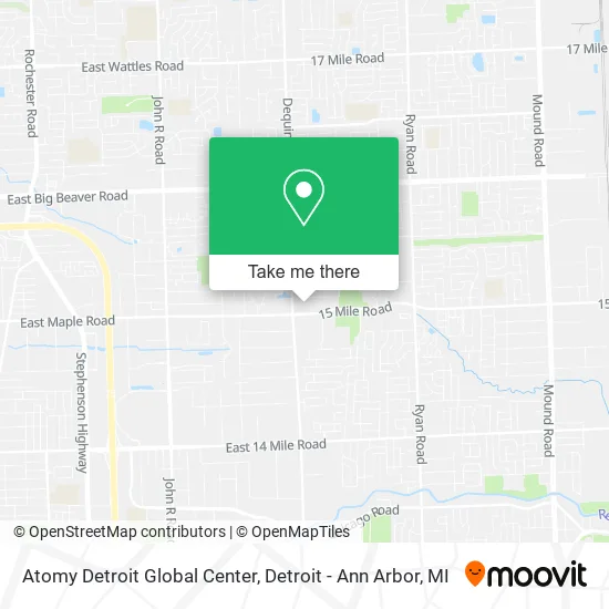 Atomy Detroit Global Center map