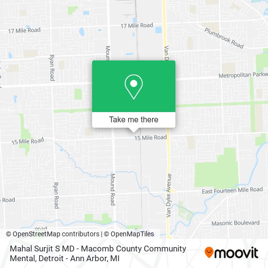 Mahal Surjit S MD - Macomb County Community Mental map