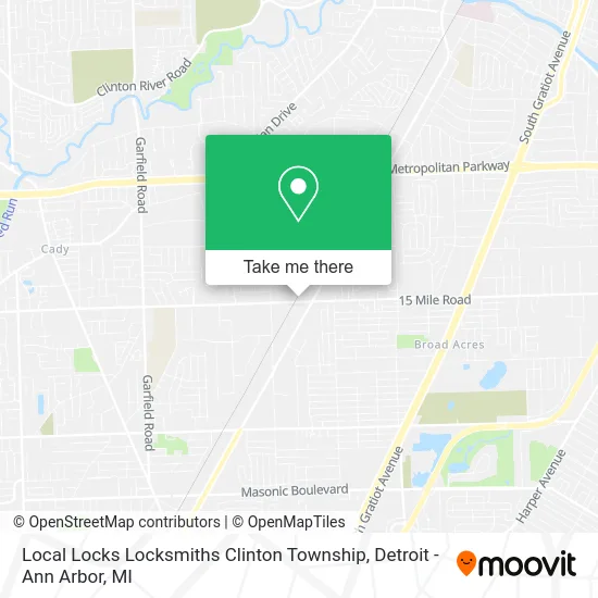 Local Locks Locksmiths Clinton Township map