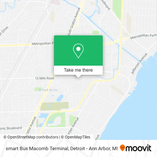 Mapa de smart Bus Macomb Terminal