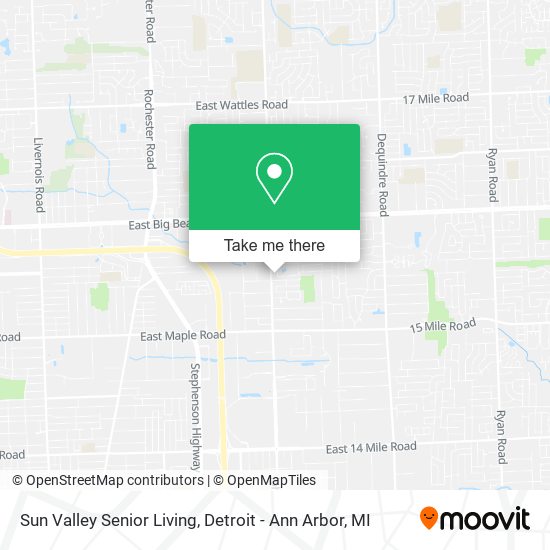 Sun Valley Senior Living map