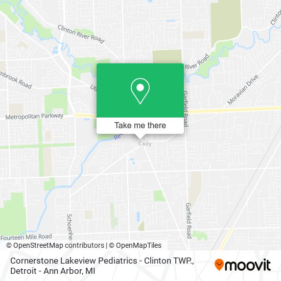 Mapa de Cornerstone Lakeview Pediatrics - Clinton TWP.