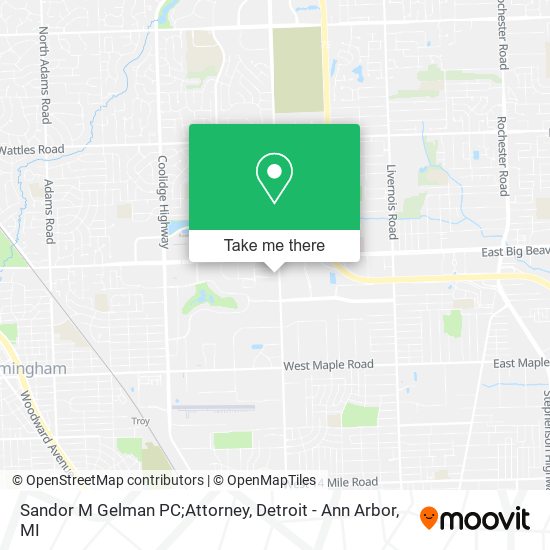Sandor M Gelman PC;Attorney map