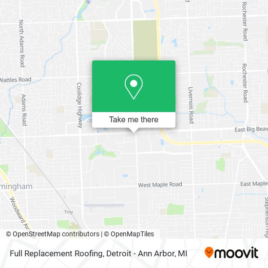Mapa de Full Replacement Roofing