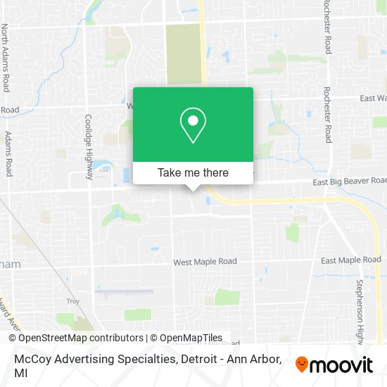 McCoy Advertising Specialties map