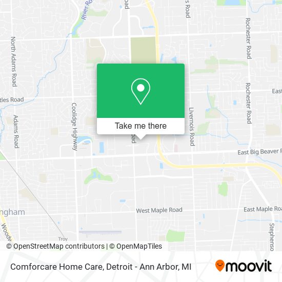 Comforcare Home Care map