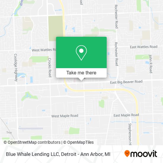 Mapa de Blue Whale Lending LLC