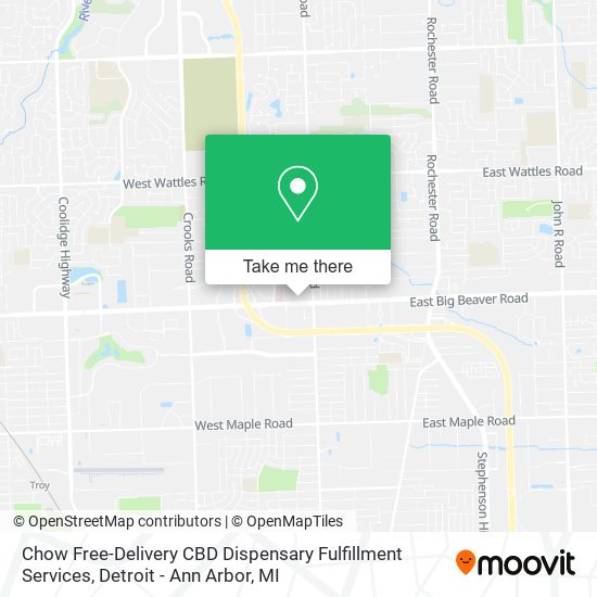 Chow Free-Delivery CBD Dispensary Fulfillment Services map