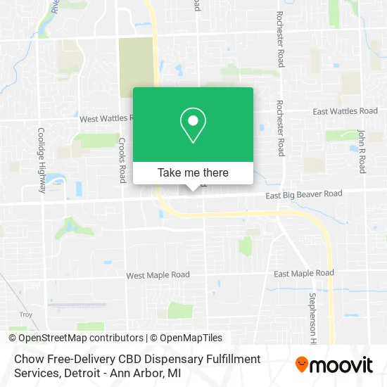 Mapa de Chow Free-Delivery CBD Dispensary Fulfillment Services
