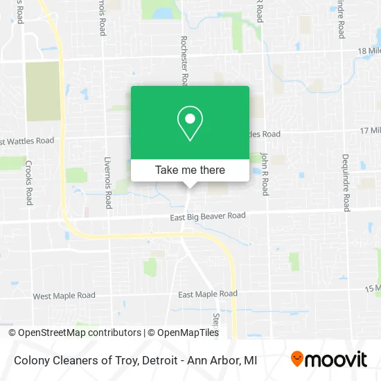Colony Cleaners of Troy map