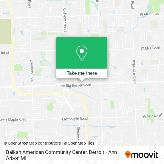 Mapa de Balkan American Community Center