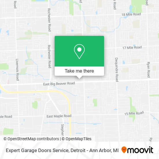 Expert Garage Doors Service map