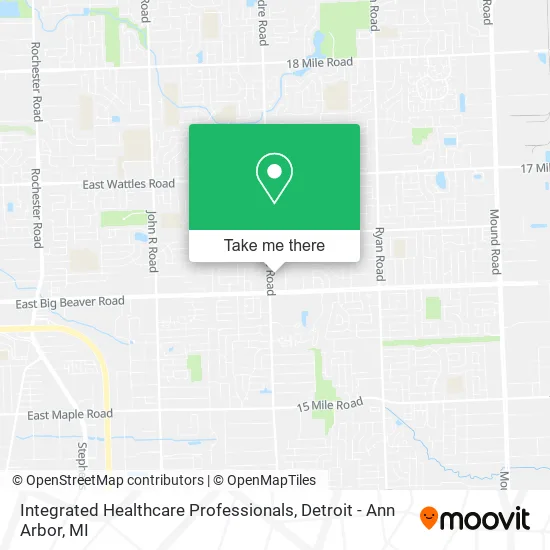 Integrated Healthcare Professionals map