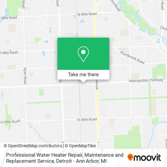 Mapa de Professional Water Heater Repair, Maintenance and Replacement Service