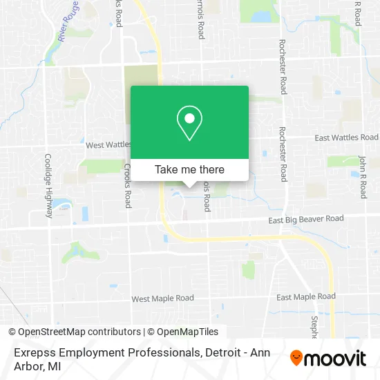 Exrepss Employment Professionals map