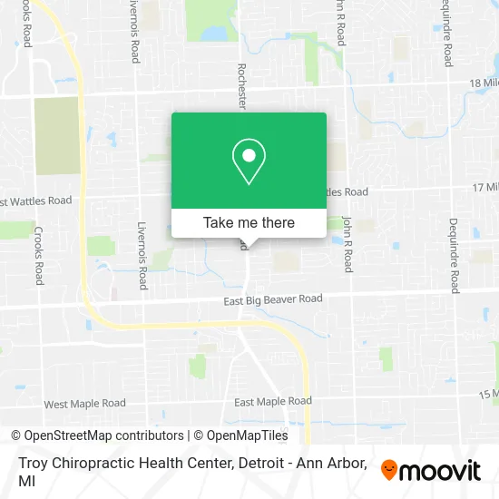 Troy Chiropractic Health Center map