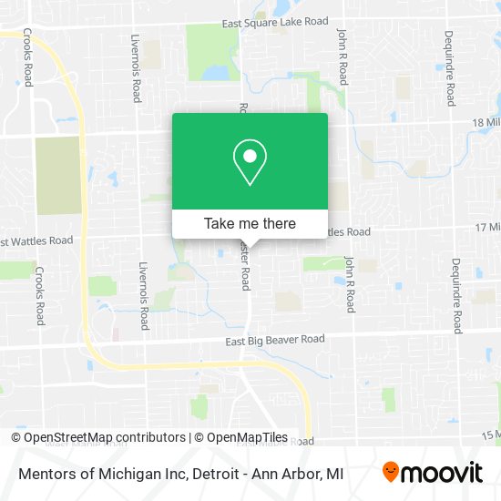 Mentors of Michigan Inc map