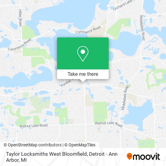 Taylor Locksmiths West Bloomfield map