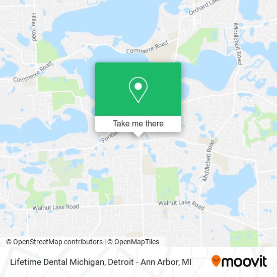 Mapa de Lifetime Dental Michigan