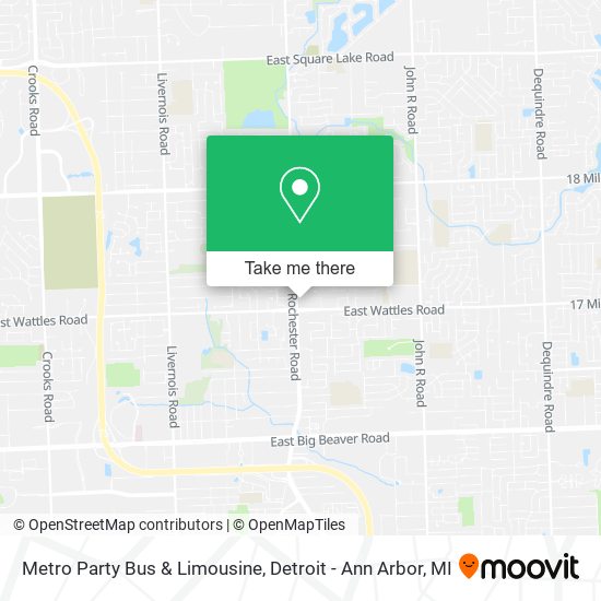 Metro Party Bus & Limousine map