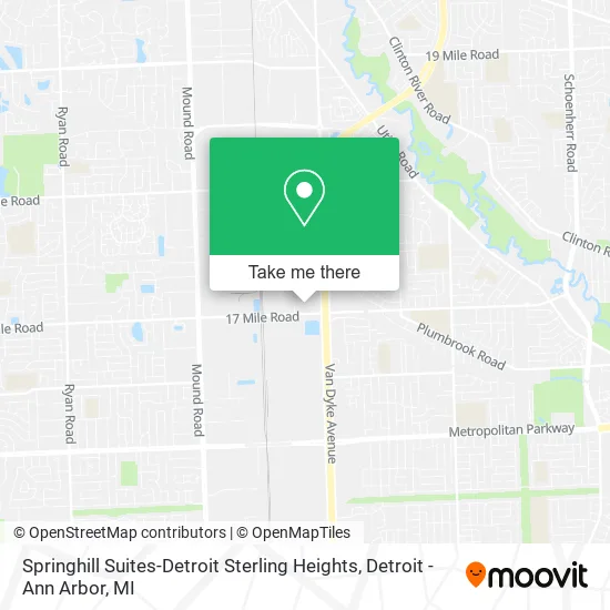 Springhill Suites-Detroit Sterling Heights map