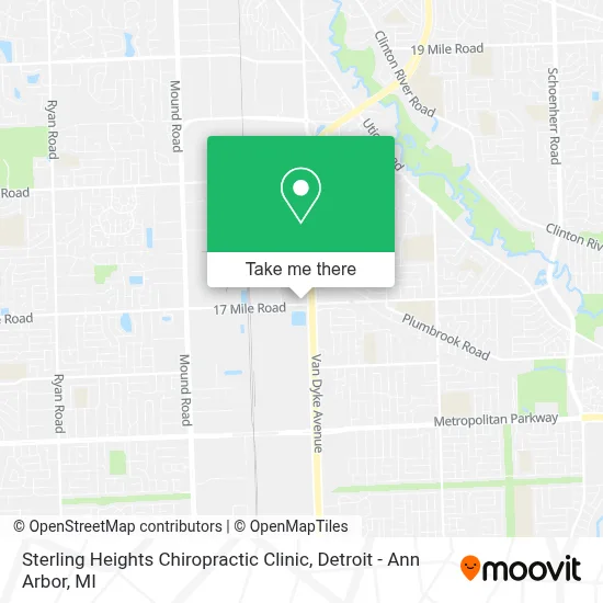 Sterling Heights Chiropractic Clinic map