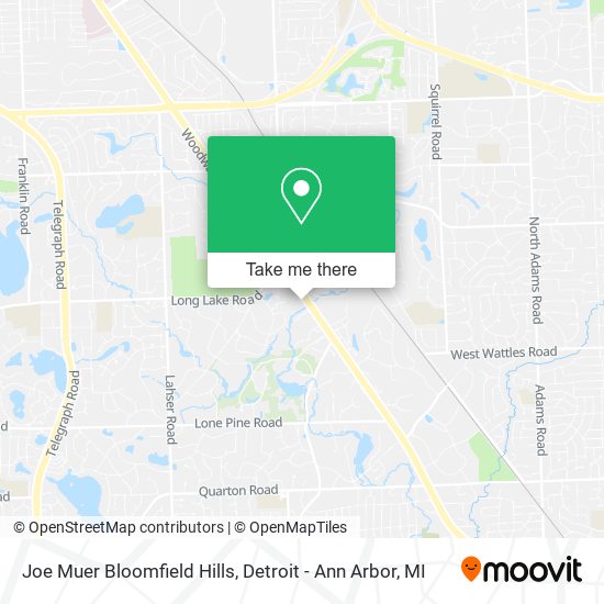 Joe Muer Bloomfield Hills map
