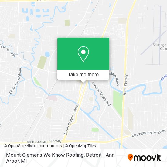 Mapa de Mount Clemens We Know Roofing