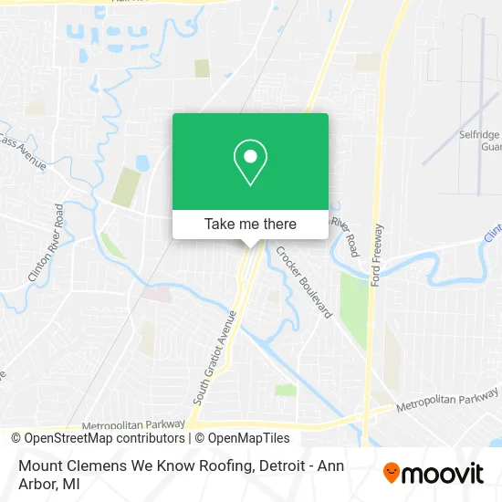 Mount Clemens We Know Roofing map