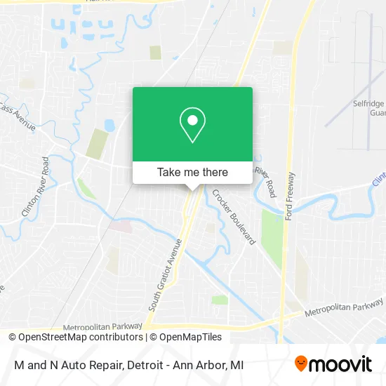 M and N Auto Repair map