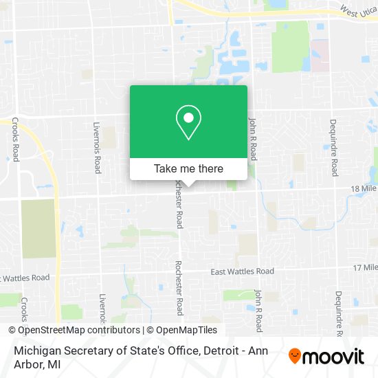 Mapa de Michigan Secretary of State's Office