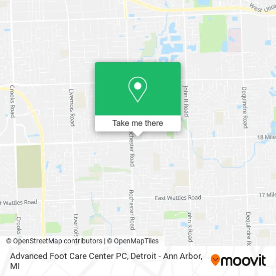 Advanced Foot Care Center PC map