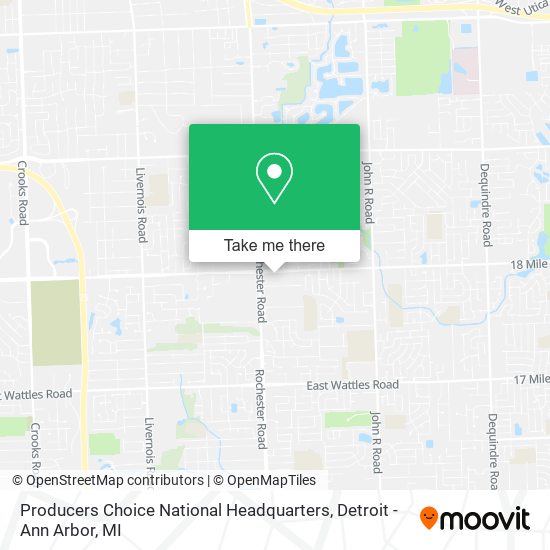 Producers Choice National Headquarters map