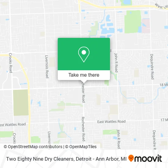 Two Eighty Nine Dry Cleaners map