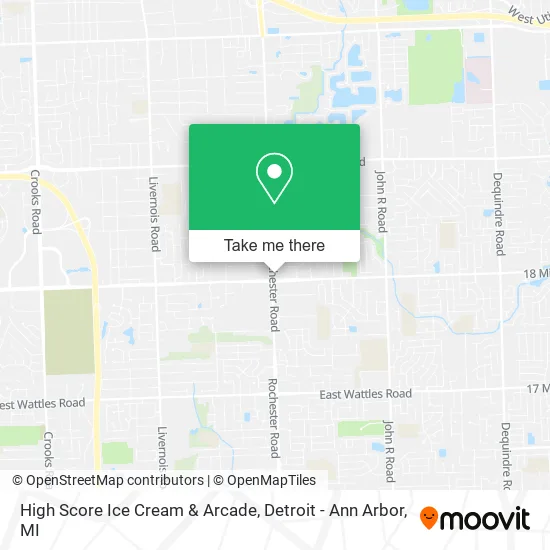 High Score Ice Cream & Arcade map