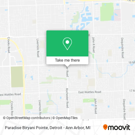 Paradise Biryani Pointe map