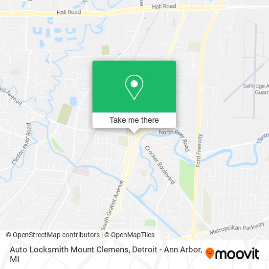 Auto Locksmith Mount Clemens map