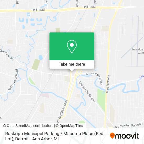 Mapa de Roskopp Municipal Parking / Macomb Place (Red Lot)