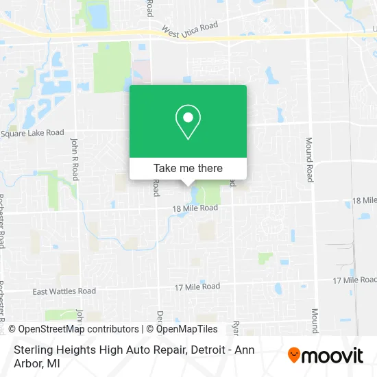 Sterling Heights High Auto Repair map