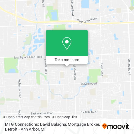 Mapa de MTG Connections: David Balagna, Mortgage Broker