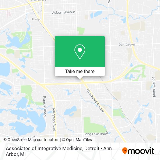 Associates of Integrative Medicine map