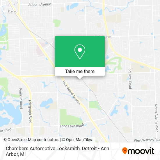 Chambers Automotive Locksmith map