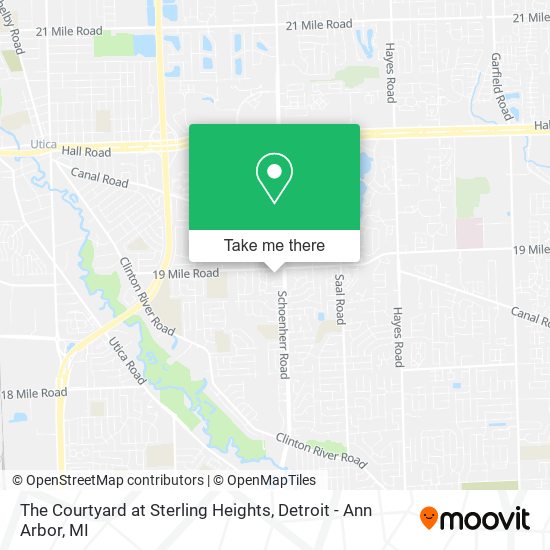 Mapa de The Courtyard at Sterling Heights