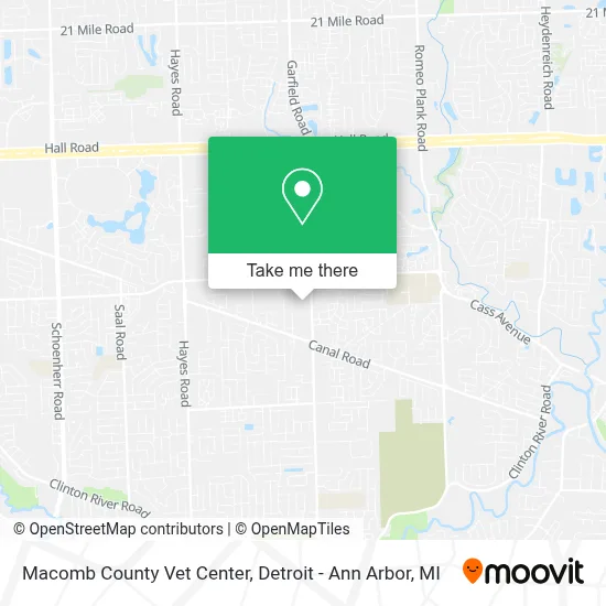 Macomb County Vet Center map