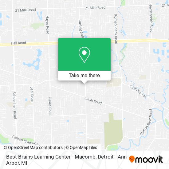Mapa de Best Brains Learning Center - Macomb