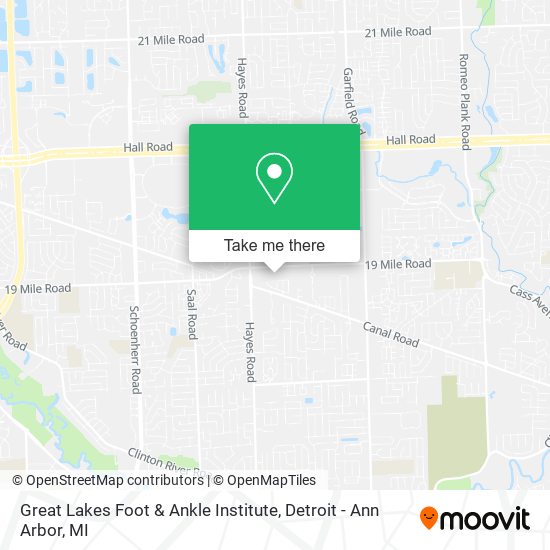 Mapa de Great Lakes Foot & Ankle Institute