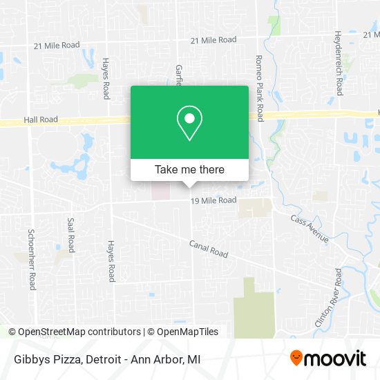 Mapa de Gibbys Pizza