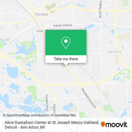 Mapa de Alice Gustafson Center at St Joseph Mercy Oakland