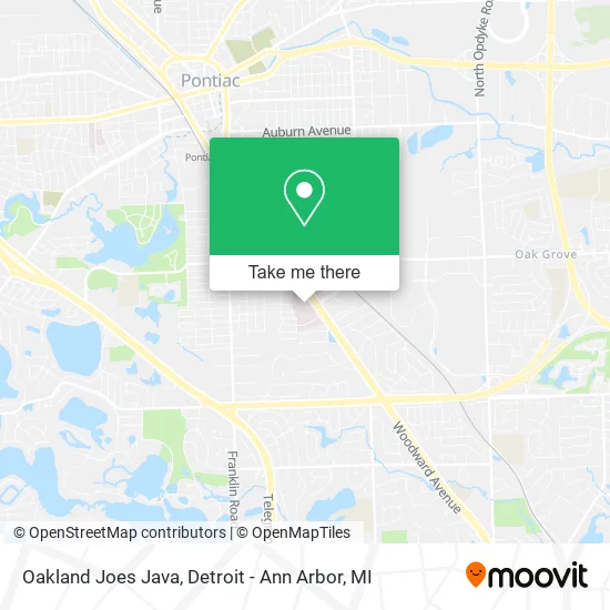 Oakland Joes Java map